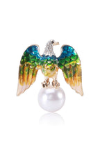 Eagle Rhinestone Pearl Brooch PA4056
