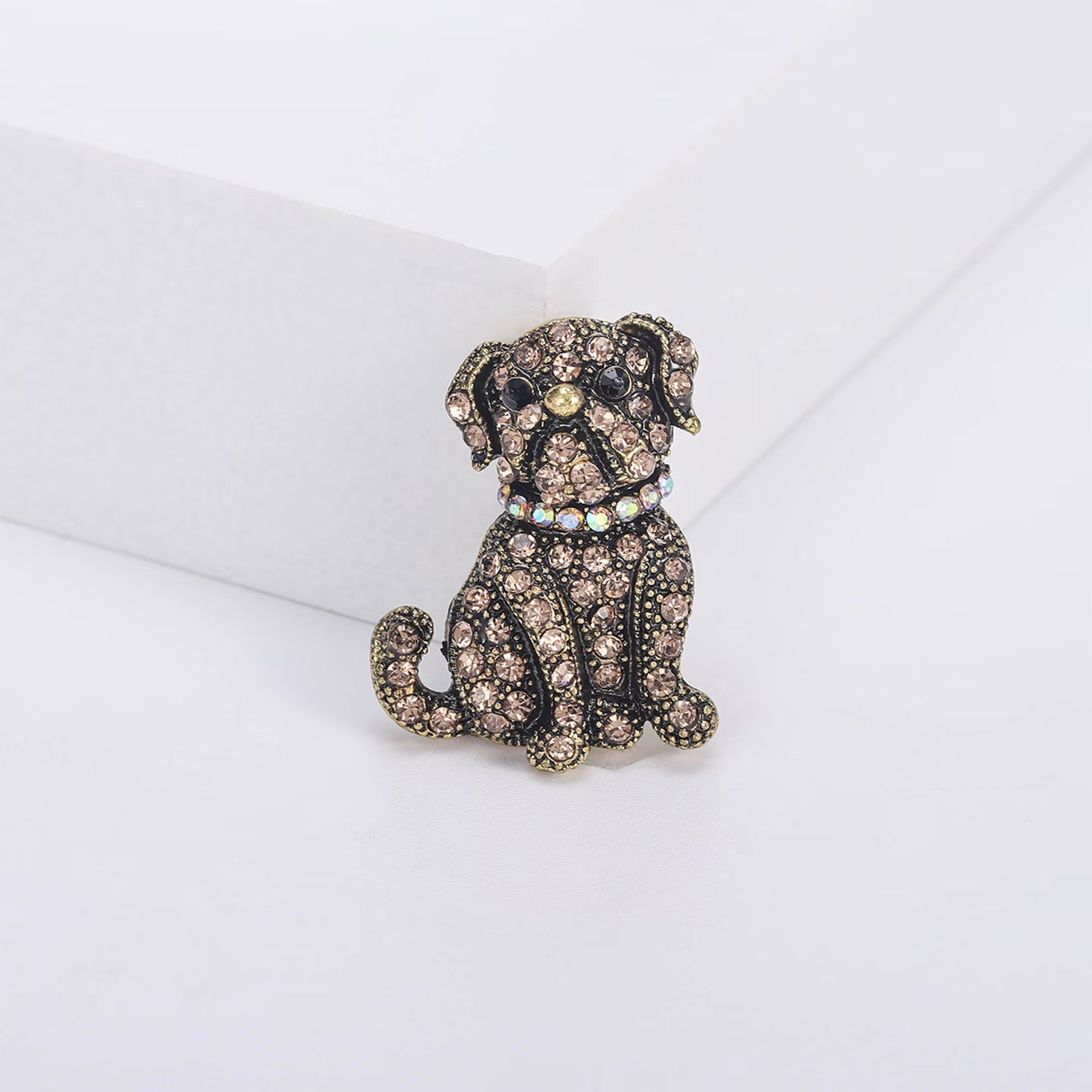 Dog Rhinestone Alloy Brooch PA4062
