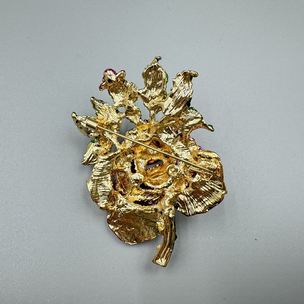 Rose Rhinestone Brooch PA4071