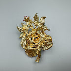 Rose Rhinestone Brooch PA4071