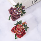 Rose Rhinestone Brooch PA4071