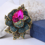 Floral Rhinestone Brooch PA4074