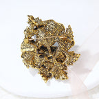 Floral Rhinestone Brooch PA4074