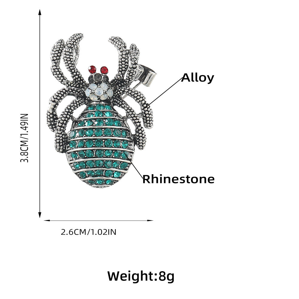 Spider Rhinestone Alloy Brooch PA4097