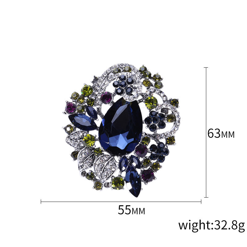 Floral Rhinestone Brooch PA4120