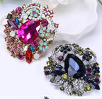 Floral Rhinestone Brooch PA4120