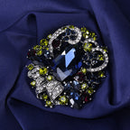 Floral Rhinestone Brooch PA4120