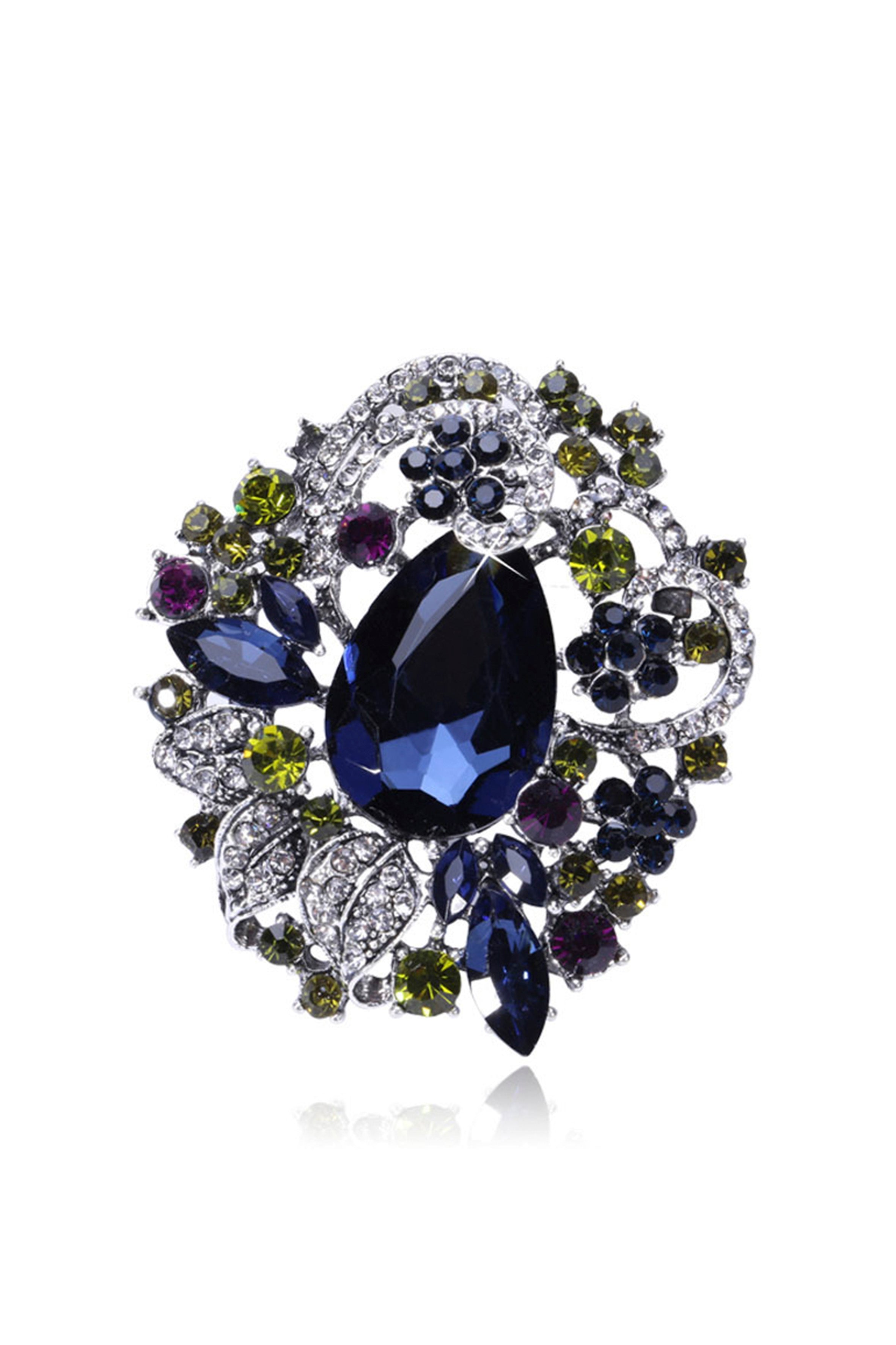 Floral Rhinestone Brooch PA4120