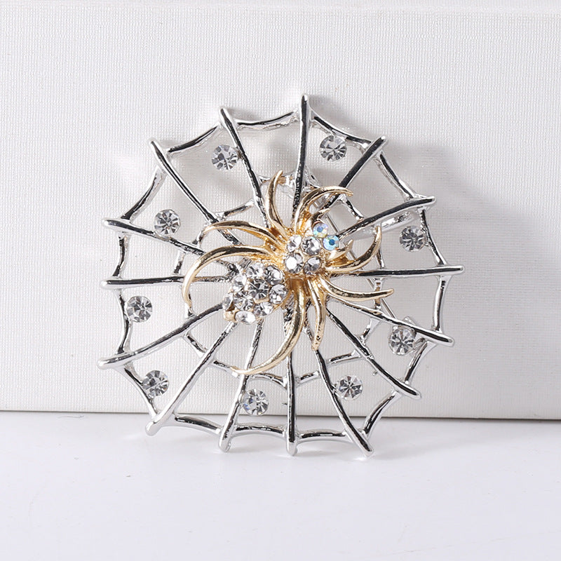 Spider Alloy Rhinestone Brooch PA4138