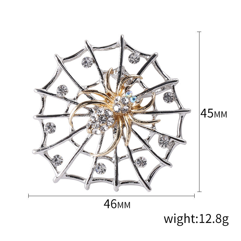 Spider Alloy Rhinestone Brooch PA4138