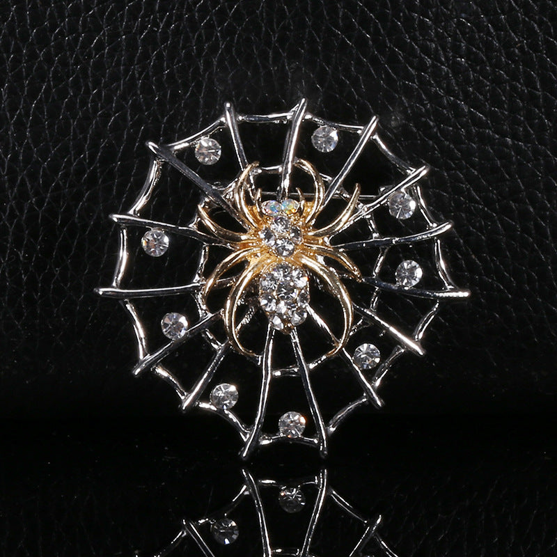 Spider Alloy Rhinestone Brooch PA4138