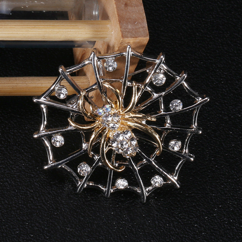 Spider Alloy Rhinestone Brooch PA4138