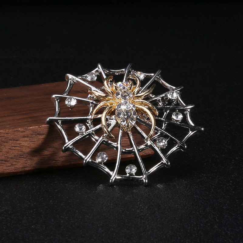 Spider Alloy Rhinestone Brooch PA4138