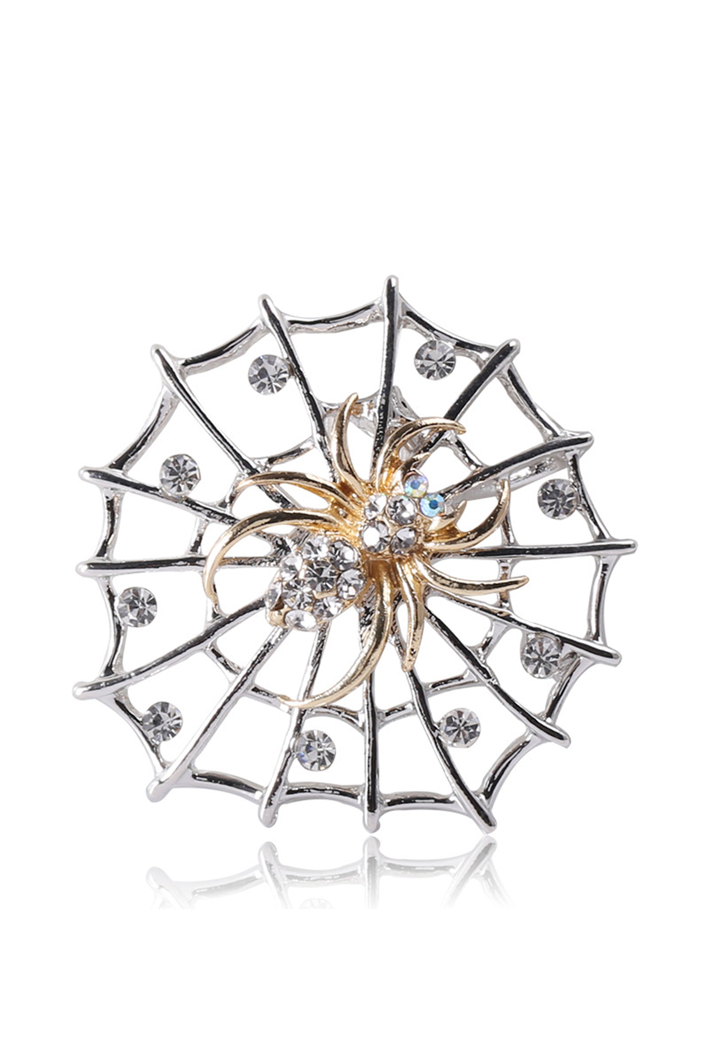 Spider Alloy Rhinestone Brooch PA4138