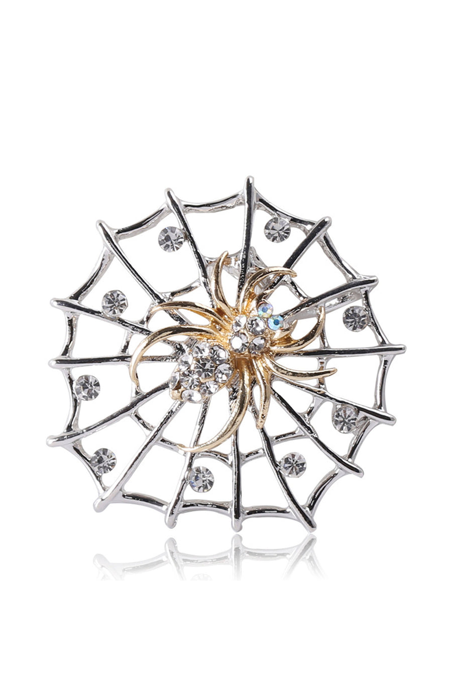 Spider Alloy Rhinestone Brooch PA4138