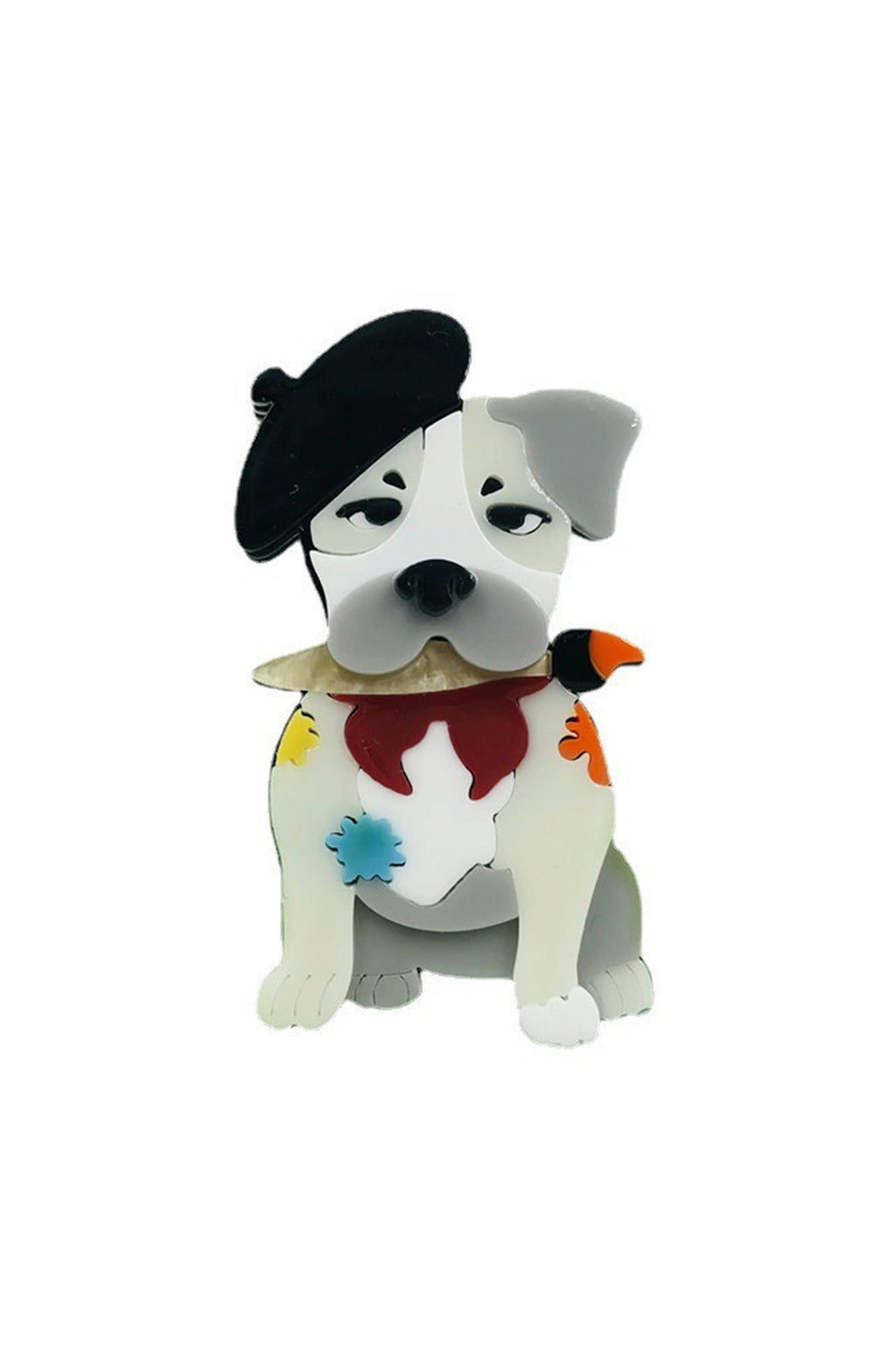 Pug Dog Acrylic Brooch PA4144