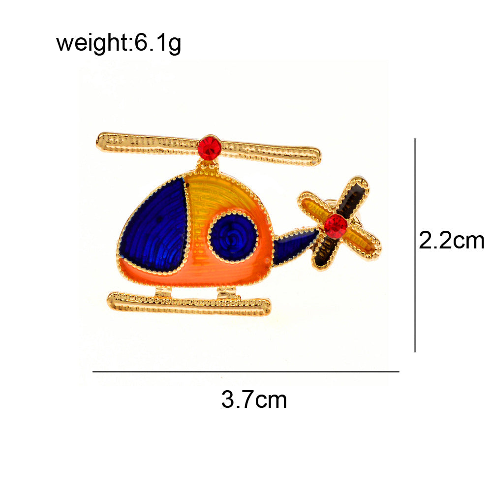 Helicopter Alloy Brooch PA4155