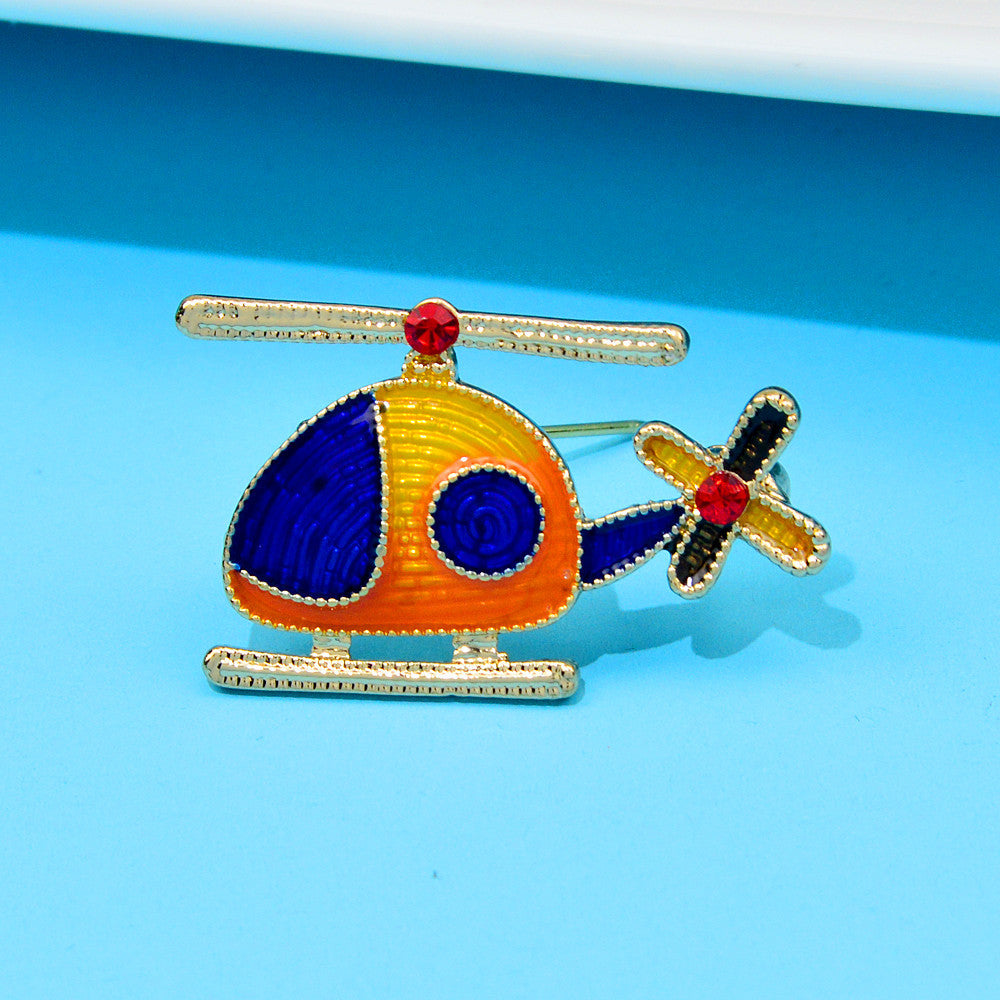 Helicopter Alloy Brooch PA4155