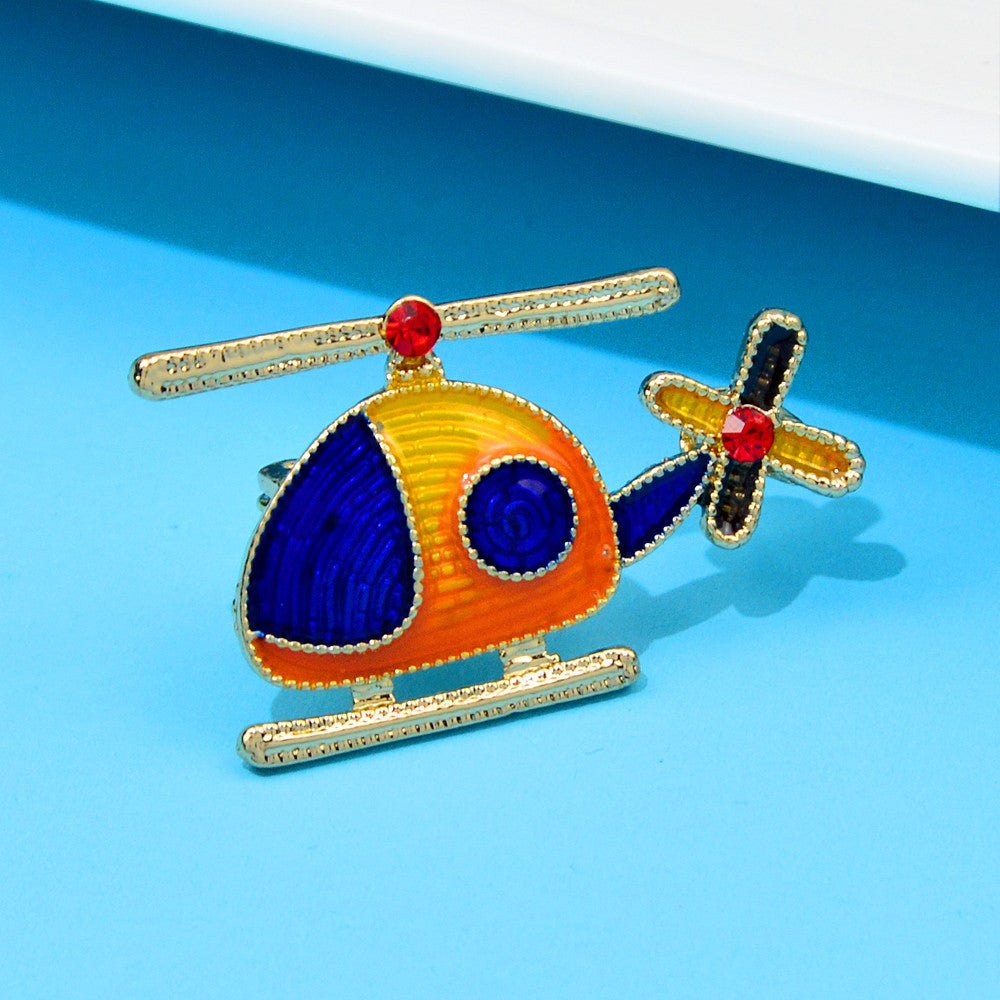 Helicopter Alloy Brooch PA4155