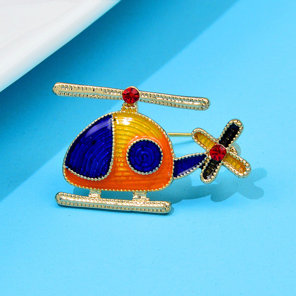 Helicopter Alloy Brooch PA4155