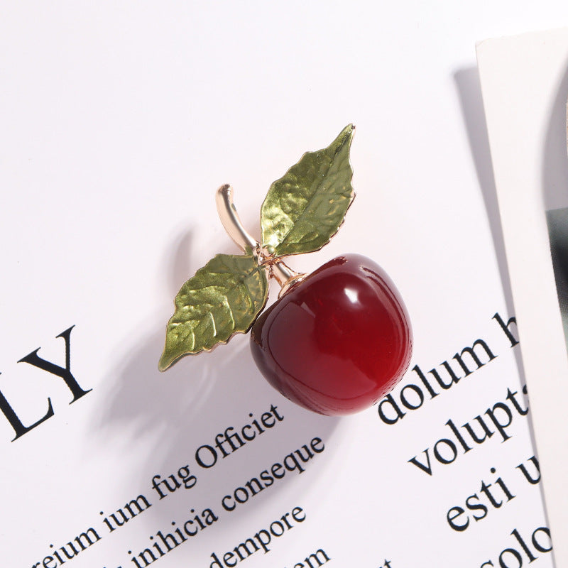 Cherry Alloy Brooch PA4160