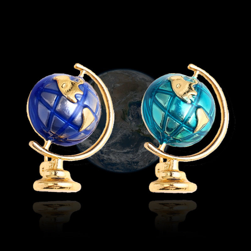Alloy Oil-dripping Globe Brooch PA4174