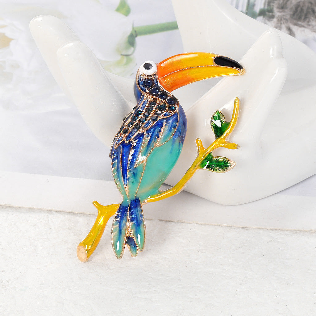 Toucan Parrot Branch Brooch PA4186