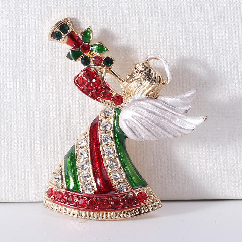 Alloy Crystal Angel Brooch PA4222