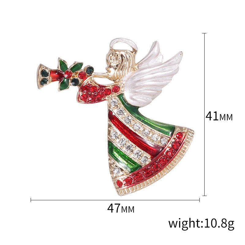 Alloy Crystal Angel Brooch PA4222