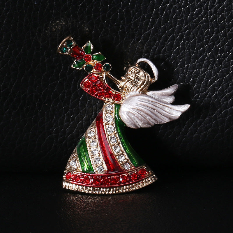 Alloy Crystal Angel Brooch PA4222