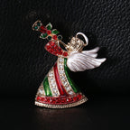 Alloy Crystal Angel Brooch PA4222
