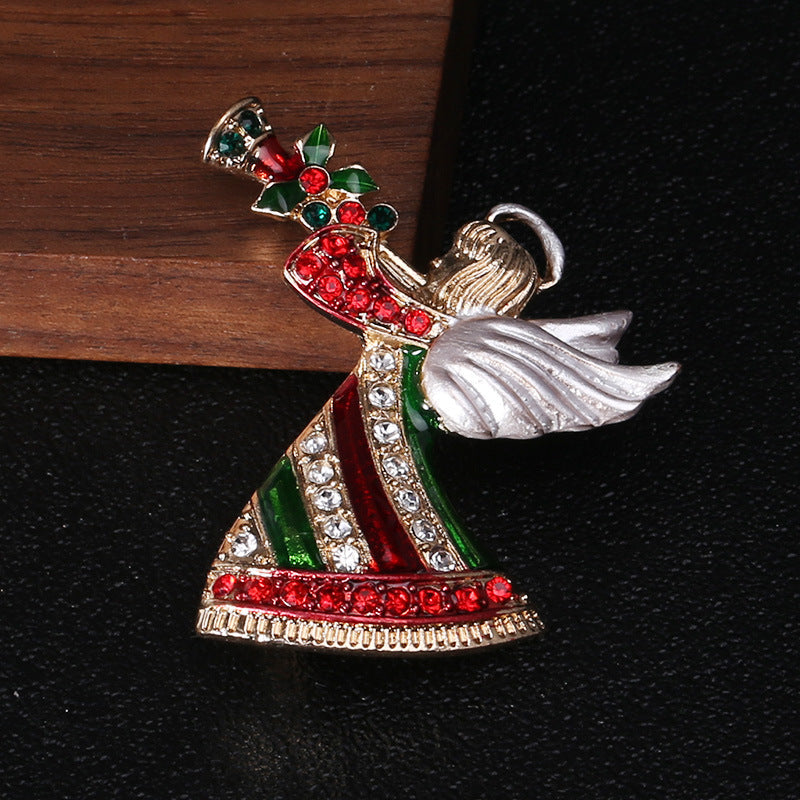 Alloy Crystal Angel Brooch PA4222