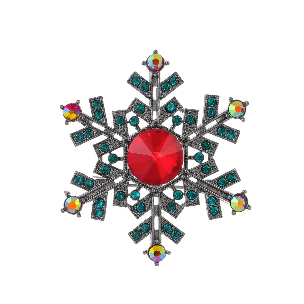 Snowflake Rhinestone Brooch PA4225
