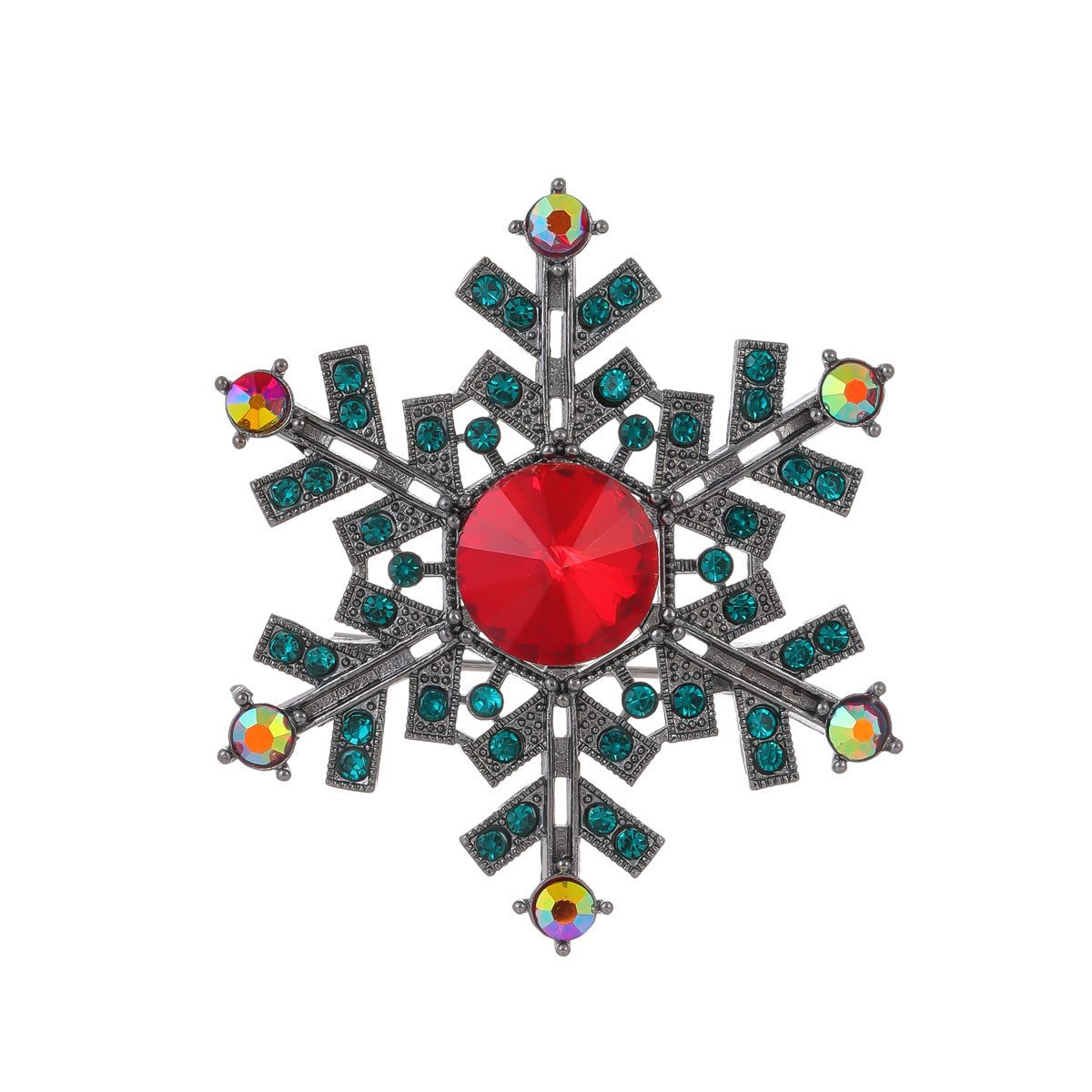 Snowflake Rhinestone Brooch PA4225