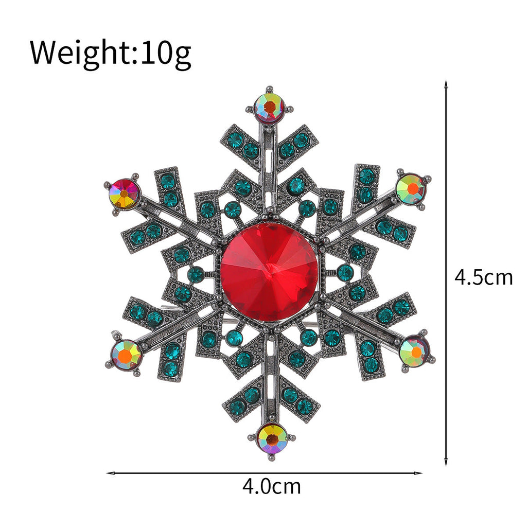 Snowflake Rhinestone Brooch PA4225