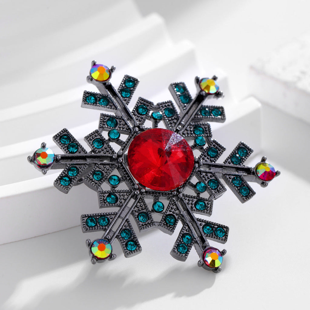 Snowflake Rhinestone Brooch PA4225