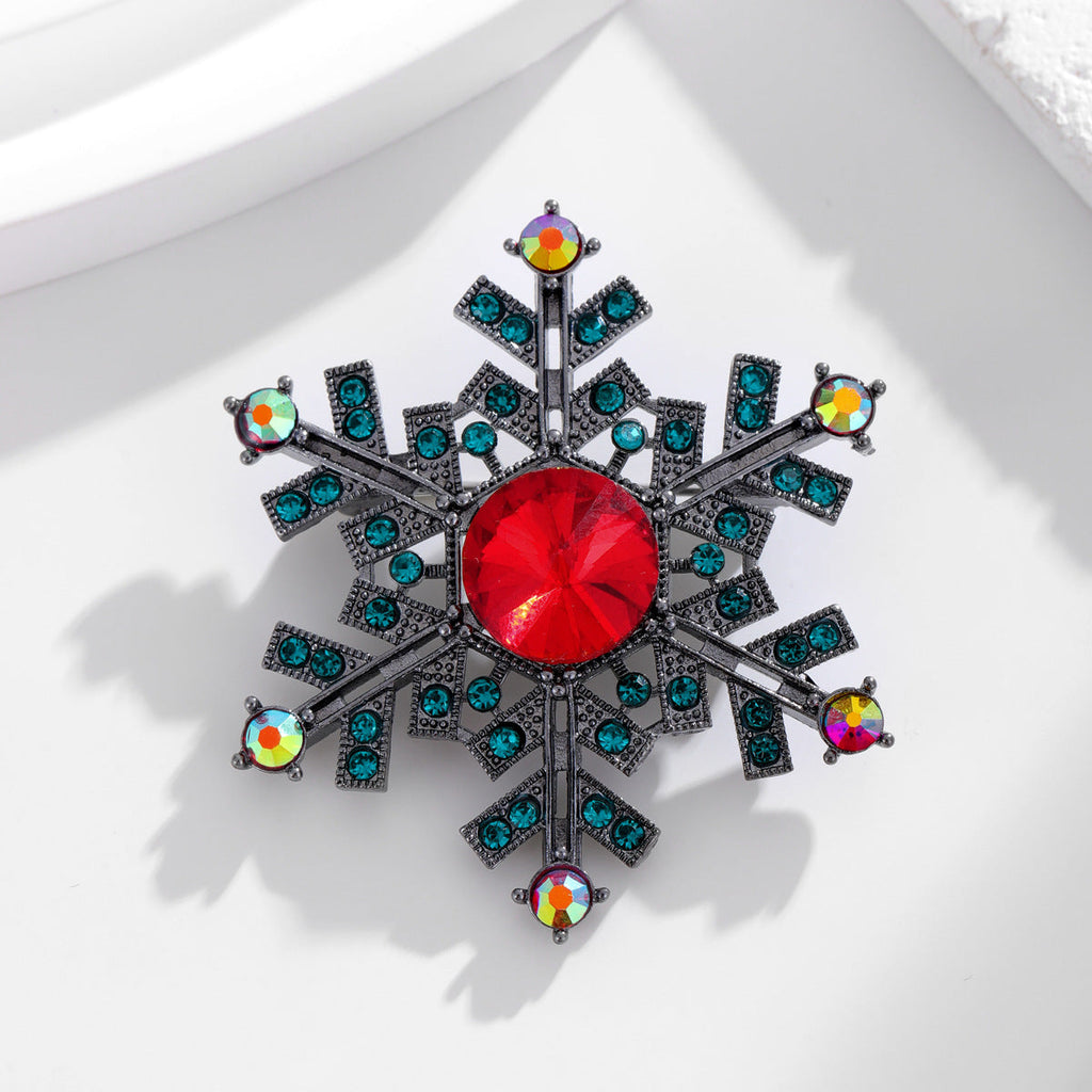 Snowflake Rhinestone Brooch PA4225