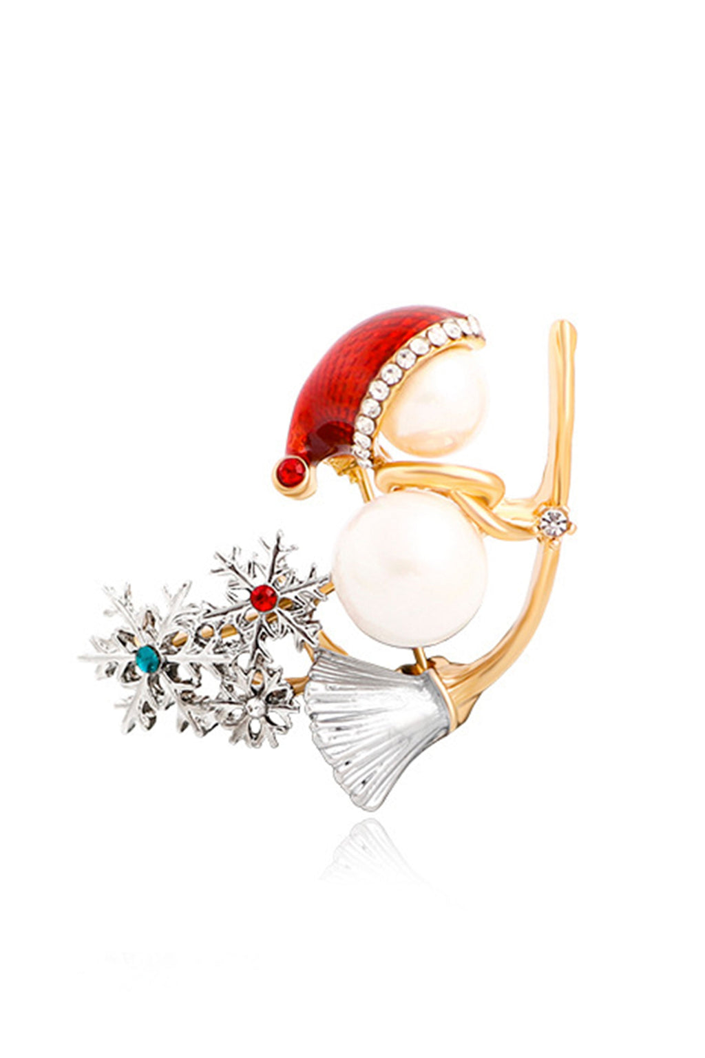 Snowman Broom Alloy Brooch PA4242