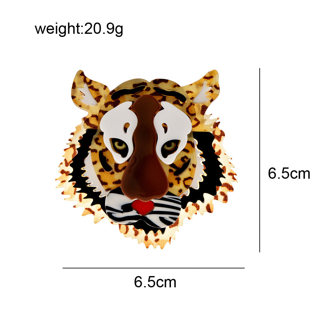 leopard Acrylic Brooch PA4256