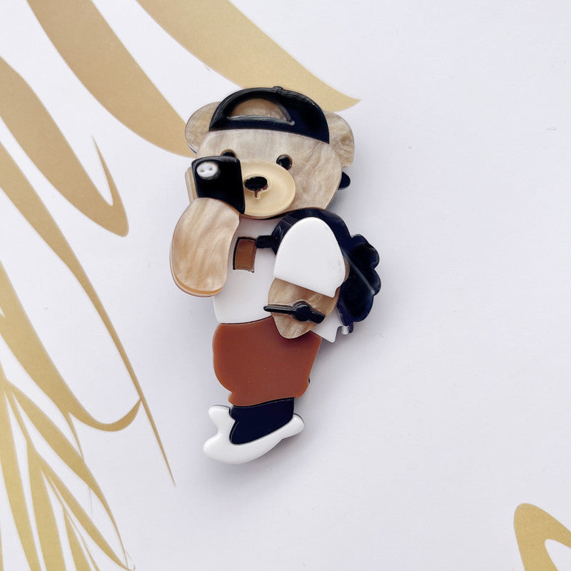 Teddy Bear Acrylic Brooch PA4265