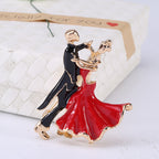 Dancing Alloy Brooch PA4285