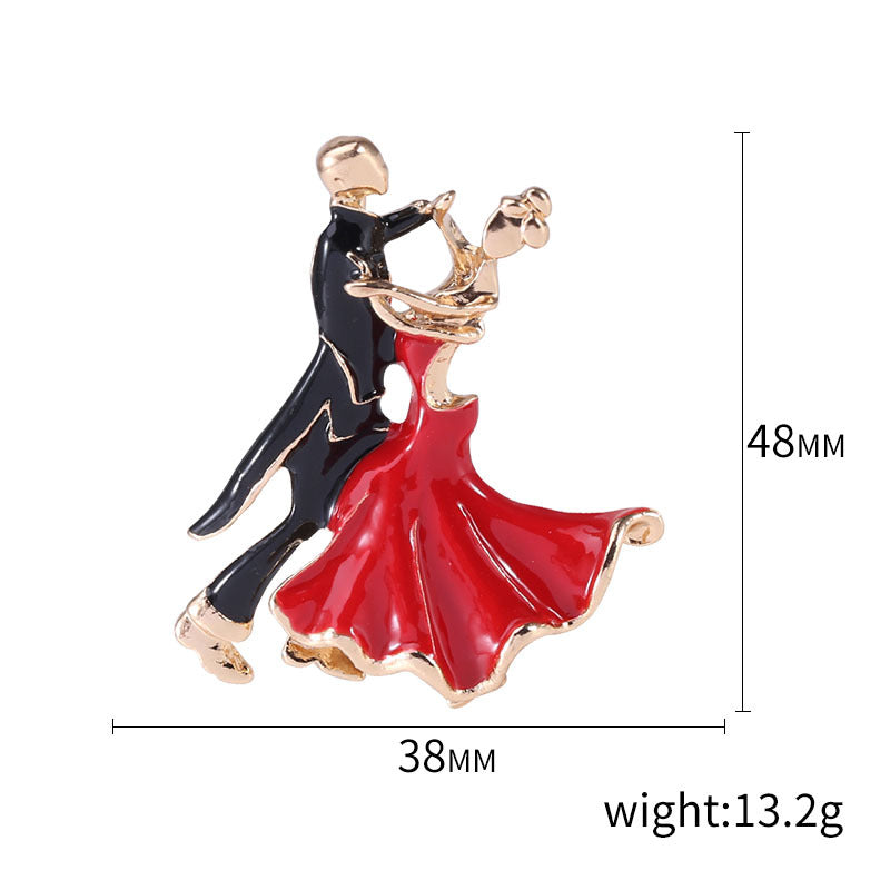 Dancing Alloy Brooch PA4285