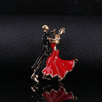 Dancing Alloy Brooch PA4285