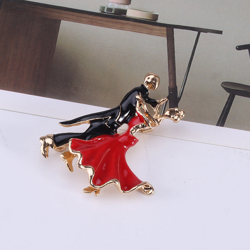 Dancing Alloy Brooch PA4285