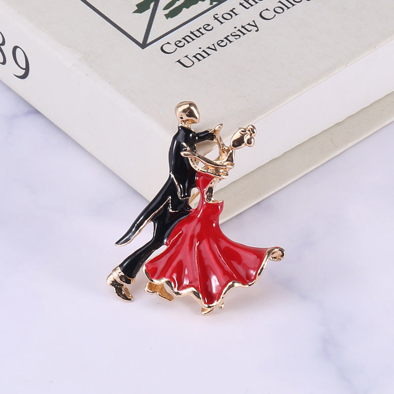Dancing Alloy Brooch PA4285