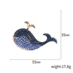 Whale Rhinestone Brooch PA4288