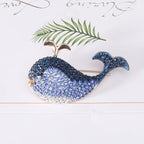 Whale Rhinestone Brooch PA4288