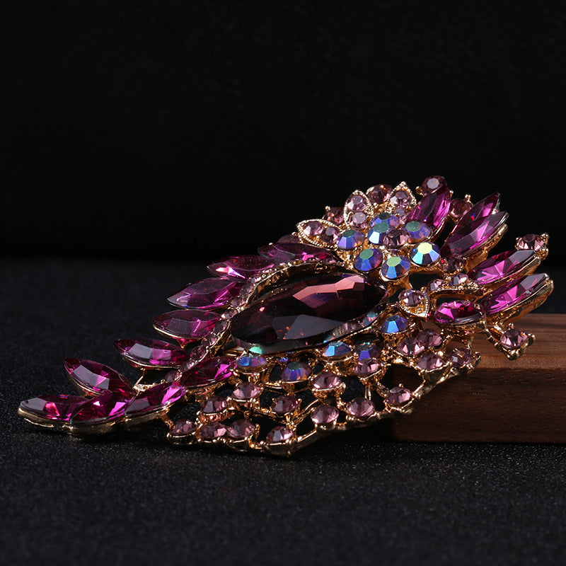 Floral Rhinestone Brooch PA4322