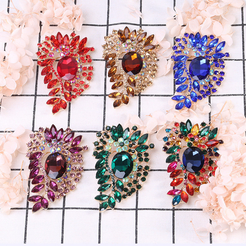 Floral Rhinestone Brooch PA4322