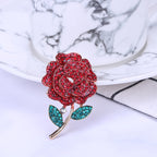Rose Rhinestone Brooch PA4328